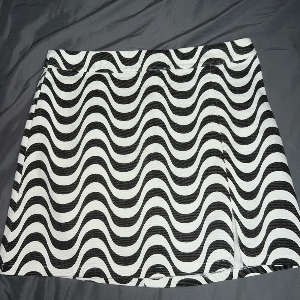 Black and White Mini Skirt